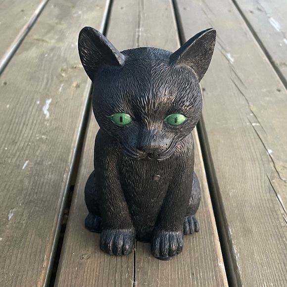 Momentum Brands Black Cat Kitten Hard Plastic Halloween Decoration Made in China - Picture 2 of 14